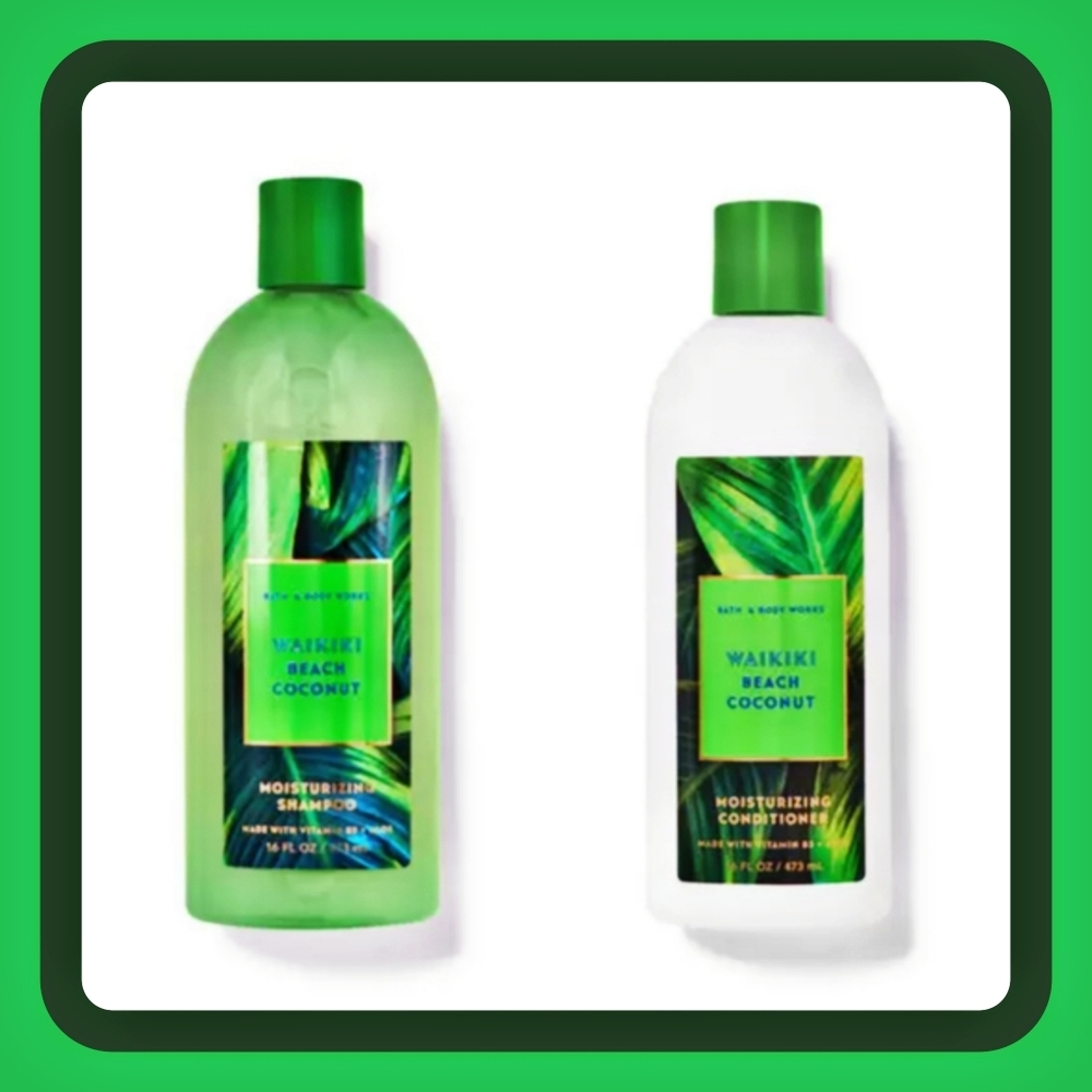 WAIKIKI BEACH COCONUT SHAMPOO & CONDITIONER BY BATH AND BODY WORKS